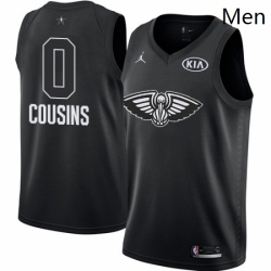 Mens Nike Jordan New Orleans Pelicans 0 DeMarcus Cousins Swingman Black 2018 All Star Game NBA Jersey