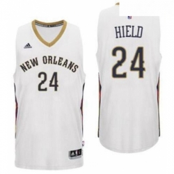 New Orleans Pelicans 24 Buddy Heild Home White New Swingman Jersey 