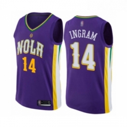 Womens New Orleans Pelicans 14 Brandon Ingram Swingman Purple Basketball Jersey City Edition 