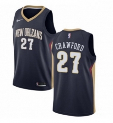 Youth Nike New Orleans Pelicans 27 Jordan Crawford Swingman Navy Blue Road NBA Jersey Icon Edition 