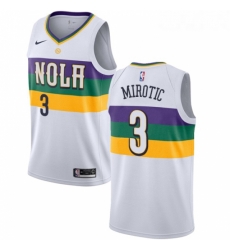 Youth Nike New Orleans Pelicans 3 Nikola Mirotic Swingman White NBA Jersey City Edition 