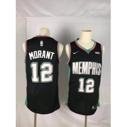 Grizzlies 12 Ja Morant Black Nike Swingman Jersey Grizzlies 12 Ja Morant Black Nike Swingman Jersey