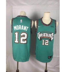 Grizzlies 12 Ja Morant Green Nike Throwback Swingman Jersey