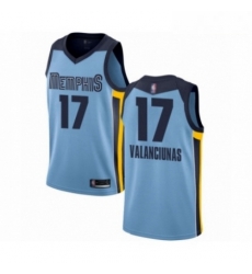 Mens Memphis Grizzlies 17 Jonas Valanciunas Authentic Light Blue Basketball Jersey Statement Edition 