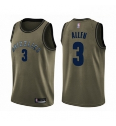 Mens Memphis Grizzlies 3 Grayson Allen Swingman Green Salute to Service Basketball Jersey 