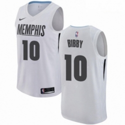Mens Nike Memphis Grizzlies 10 Mike Bibby Swingman White NBA Jersey City Edition  Mens Nike Memphis Grizzlies 10 Mike Bibby Swingman White NBA Jersey City Edition