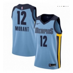 Mens Nike Memphis Grizzlies 12 Ja Morant Light Blue NBA Swingman Statement Edition Jersey  Mens Nike Memphis Grizzlies 12 Ja Morant Light Blue NBA Swingman Statement Edition Jersey