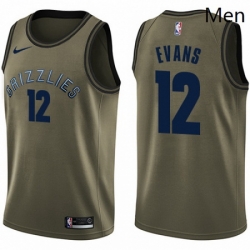 Mens Nike Memphis Grizzlies 12 Tyreke Evans Swingman Green Salute to Service NBA Jersey  Mens Nike Memphis Grizzlies 12 Tyreke Evans Swingman Green Salute to Service NBA Jersey
