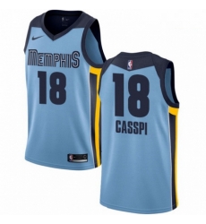 Mens Nike Memphis Grizzlies 18 Omri Casspi Swingman Light Blue NBA Jersey Statement Edition 