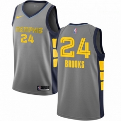 Mens Nike Memphis Grizzlies 24 Dillon Brooks Swingman Gray NBA Jersey City Edition  Mens Nike Memphis Grizzlies 24 Dillon Brooks Swingman Gray NBA Jersey City Edition