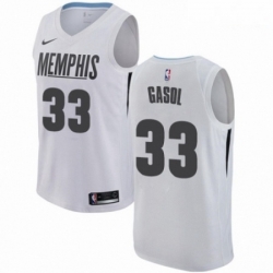 Mens Nike Memphis Grizzlies 33 Marc Gasol Authentic White NBA Jersey City Edition Mens Nike Memphis Grizzlies 33 Marc Gasol Authentic White NBA Jersey City Edition