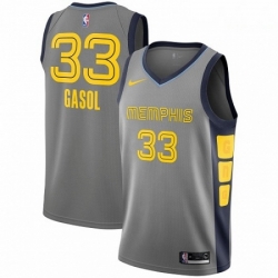 Mens Nike Memphis Grizzlies 33 Marc Gasol Swingman Gray NBA Jersey City Edition Mens Nike Memphis Grizzlies 33 Marc Gasol Swingman Gray NBA Jersey City Edition