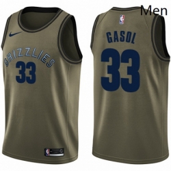 Mens Nike Memphis Grizzlies 33 Marc Gasol Swingman Green Salute to Service NBA Jersey Mens Nike Memphis Grizzlies 33 Marc Gasol Swingman Green Salute to Service NBA Jersey