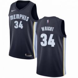 Mens Nike Memphis Grizzlies 34 Brandan Wright Swingman Navy Blue Road NBA Jersey Icon Edition  Mens Nike Memphis Grizzlies 34 Brandan Wright Swingman Navy Blue Road NBA Jersey Icon Edition