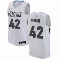 Mens Nike Memphis Grizzlies 42 Lorenzen Wright Authentic White NBA Jersey City Edition Mens Nike Memphis Grizzlies 42 Lorenzen Wright Authentic White NBA Jersey City Edition