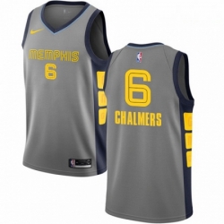Mens Nike Memphis Grizzlies 6 Mario Chalmers Swingman Gray NBA Jersey City Edition  Mens Nike Memphis Grizzlies 6 Mario Chalmers Swingman Gray NBA Jersey City Edition