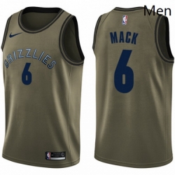 Mens Nike Memphis Grizzlies 6 Shelvin Mack Swingman Green Salute to Service NBA Jersey  Mens Nike Memphis Grizzlies 6 Shelvin Mack Swingman Green Salute to Service NBA Jersey