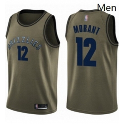 Nike Memphis Grizzlies 12 Ja Morant Green Basketball Swingman Salute to Service Jersey  Nike Memphis Grizzlies 12 Ja Morant Green Basketball Swingman Salute to Service Jersey