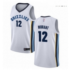 Nike Memphis Grizzlies 12 Ja Morant White Basketball Swingman Association Edition Jersey  Nike Memphis Grizzlies 12 Ja Morant White Basketball Swingman Association Edition Jersey