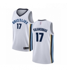 Womens Memphis Grizzlies 17 Jonas Valanciunas Authentic White Basketball Jersey Association Edition 