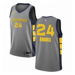 Womens Nike Memphis Grizzlies 24 Dillon Brooks Swingman Gray NBA Jersey City Edition 