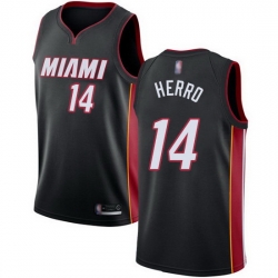 Heat  14 Tyler Herro Black Basketball Swingman Icon Edition Jersey