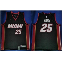 Heat 25 Kendrick Nunn Black Nike Swingman JerseyS