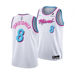 Men Miami Heat 8 Josh Christopher White 2024 25 City Edition Stitched Basketball Jersey