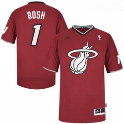 Mens Adidas Miami Heat 1 Chris Bosh Swingman Red 2013 Christmas Day NBA Jersey