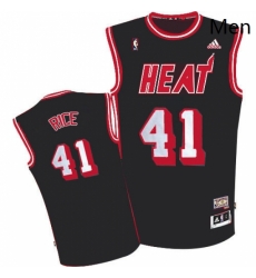 Mens Adidas Miami Heat 41 Glen Rice Swingman Black ABA Hardwood Classic NBA Jersey