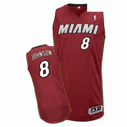 Mens Adidas Miami Heat 8 Tyler Johnson Authentic Red Alternate NBA Jersey 