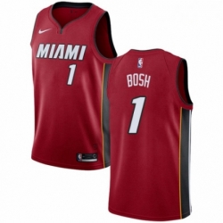 Mens Nike Miami Heat 1 Chris Bosh Authentic Red NBA Jersey Statement Edition