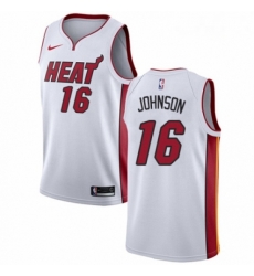 Mens Nike Miami Heat 16 James Johnson Authentic NBA Jersey Association Edition