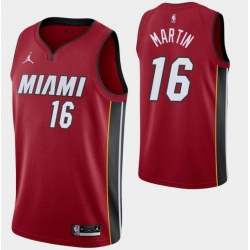 Miami Heat #16 Caleb Martin Red Statement Edition Jersey