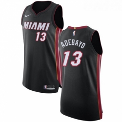 Womens Nike Miami Heat 13 Edrice Adebayo Authentic Black Road NBA Jersey Icon Edition 