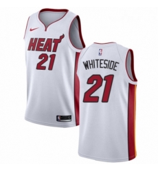 Womens Nike Miami Heat 21 Hassan Whiteside Authentic NBA Jersey Association Edition