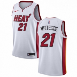 Womens Nike Miami Heat 21 Hassan Whiteside Swingman NBA Jersey Association Edition