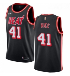 Womens Nike Miami Heat 41 Glen Rice Swingman Black Black Fashion Hardwood Classics NBA Jersey