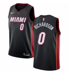 Youth Nike Miami Heat 0 Josh Richardson Swingman Black Road NBA Jersey Icon Edition