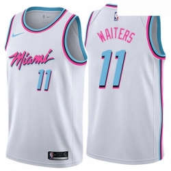 Youth Nike Miami Heat 11 Dion Waiters Swingman White NBA Jersey City Edition