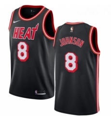 Youth Nike Miami Heat 8 Tyler Johnson Swingman Black Black Fashion Hardwood Classics NBA Jersey 