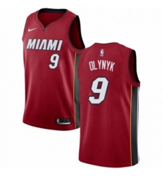 Youth Nike Miami Heat 9 Kelly Olynyk Authentic Red NBA Jersey Statement Edition 