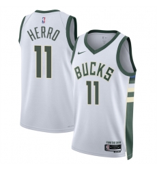 Men Milwaukee Bucks  11 Tyler Herro White 2026 Association Edition Stitched Basketball Jersey