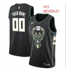 Men Milwaukee Bucks #21 Patrick Beverley Nike Swingman Black Stitched Jersey