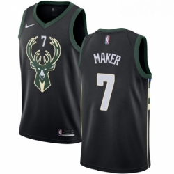 Womens Adidas Milwaukee Bucks 7 Thon Maker Authentic Black Alternate NBA Jersey Statement Edition 