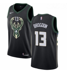 Youth Nike Milwaukee Bucks 13 Malcolm Brogdon Swingman Black Alternate NBA Jersey Statement Edition 