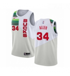 Youth Nike Milwaukee Bucks 34 Ray Allen White Swingman Jersey Earned Edition