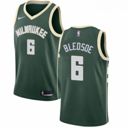 Youth Nike Milwaukee Bucks 6 Eric Bledsoe Swingman Green Road NBA Jersey Icon Edition 