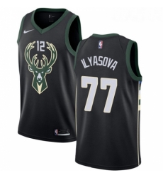 Youth Nike Milwaukee Bucks 77 Ersan Ilyasova Swingman Black NBA Jersey Statement Edition 