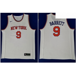 Knicks 9 R J  Barrett White 2019 NBA Draft First Round Pick Nike Swingman Jersey